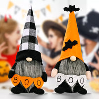 Halloween Decorative Gnome with 'BOO' Sign