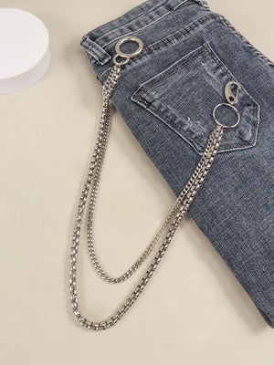 Double-Layered Metal Chain Belt-Teresa's Fashionista LLC
