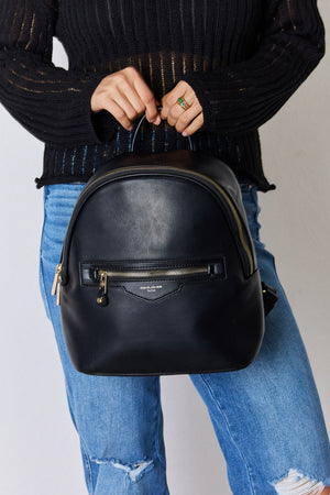 David Jones PU Leather Backpack-Teresa's Fashionista LLC