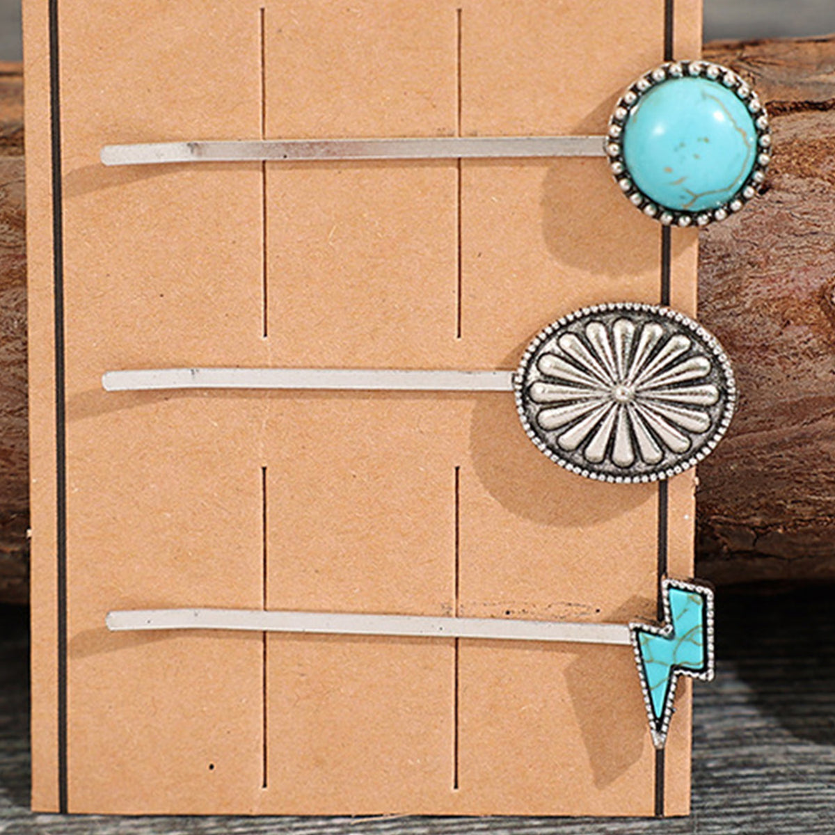 3 PCS/Set Artificial Turquoise Hair Pins - Teresa's Fashionista LLC