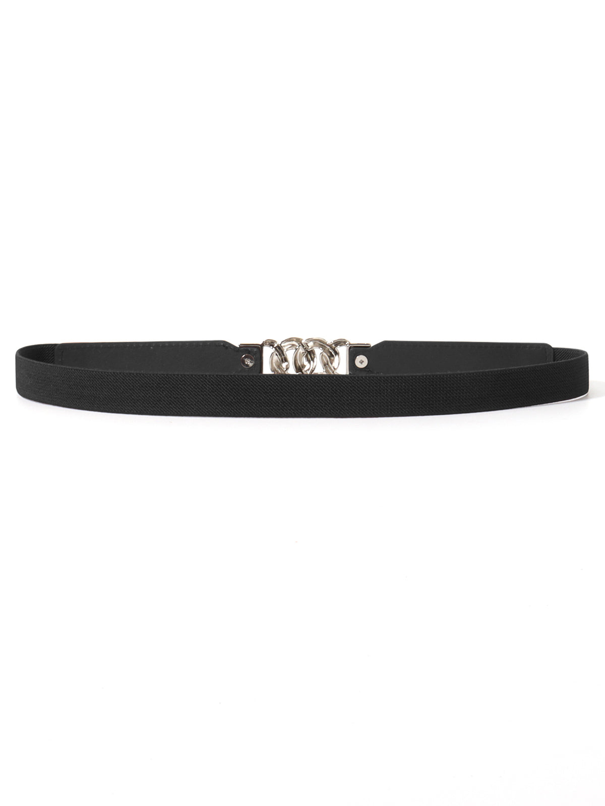 Zinc Alloy Buckle Elastic PU Belt-Teresa&#39;s Fashionista LLC