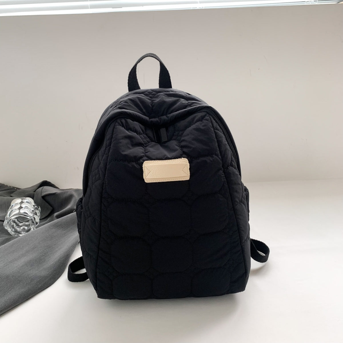 Quilted Polyester Backpack Bag-Teresa&#39;s Fashionista LLC