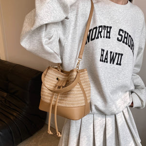 Straw Braided Shoulder Bag-Teresa's Fashionista LLC