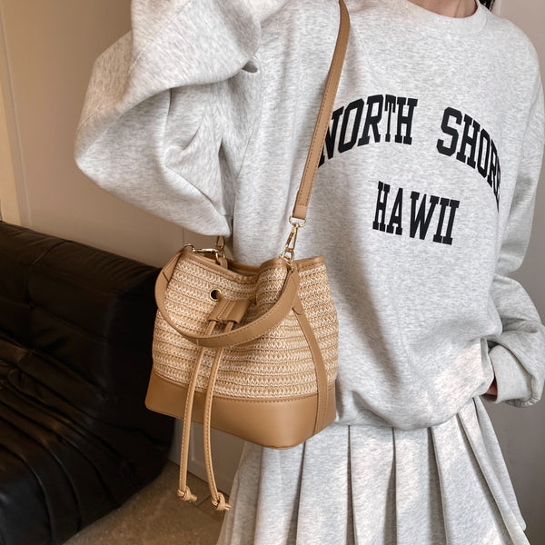 Straw Braided Shoulder Bag-Teresa's Fashionista LLC