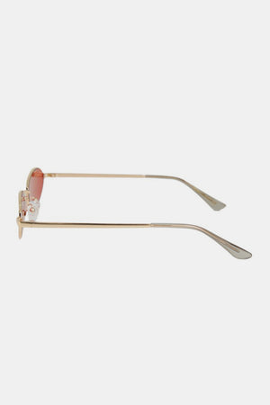 Nicole Lee USA Metal Frame Finley Oval Sunglasses-Teresa's Fashionista LLC