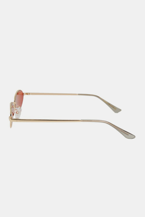 Nicole Lee USA Metal Frame Finley Oval Sunglasses-Teresa's Fashionista LLC