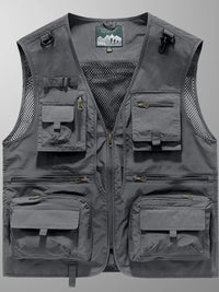 Men's Full Size Zip Up Vest Plus Size