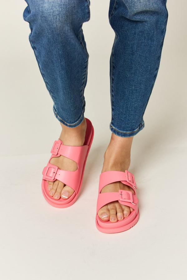 Legend Double Buckle Open Toe Sandals-Teresa's Fashionista LLC