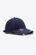 Distressed Adjustable Baseball Cap-Teresa's Fashionista LLC