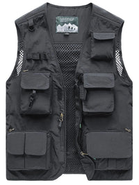Men's Full Size Zip Up Vest Plus Size