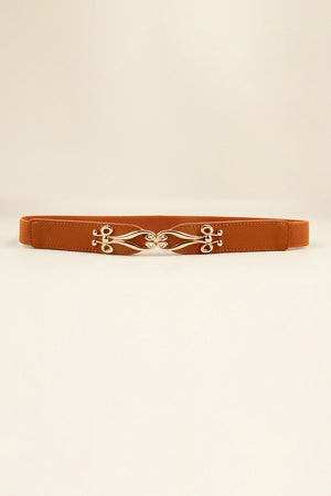 Alloy Buckle Elastic Belt-Teresa's Fashionista LLC