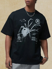 Men's Graphic Round Neck Half Sleeve T-Shirt