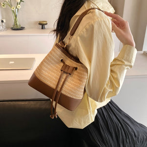 Straw Braided Shoulder Bag-Teresa's Fashionista LLC
