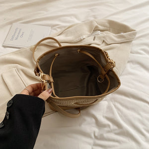 Straw Braided Shoulder Bag-Teresa's Fashionista LLC