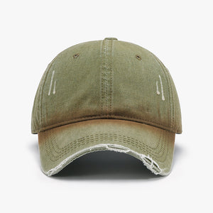 Distressed Washed Adjustable Baseball Cap-Teresa's Fashionista LLC