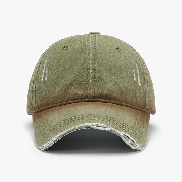 Distressed Washed Adjustable Baseball Cap-Teresa's Fashionista LLC