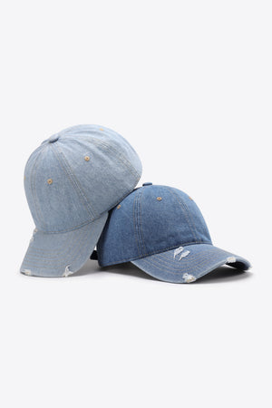 Distressed Adjustable Baseball Cap-Teresa's Fashionista LLC