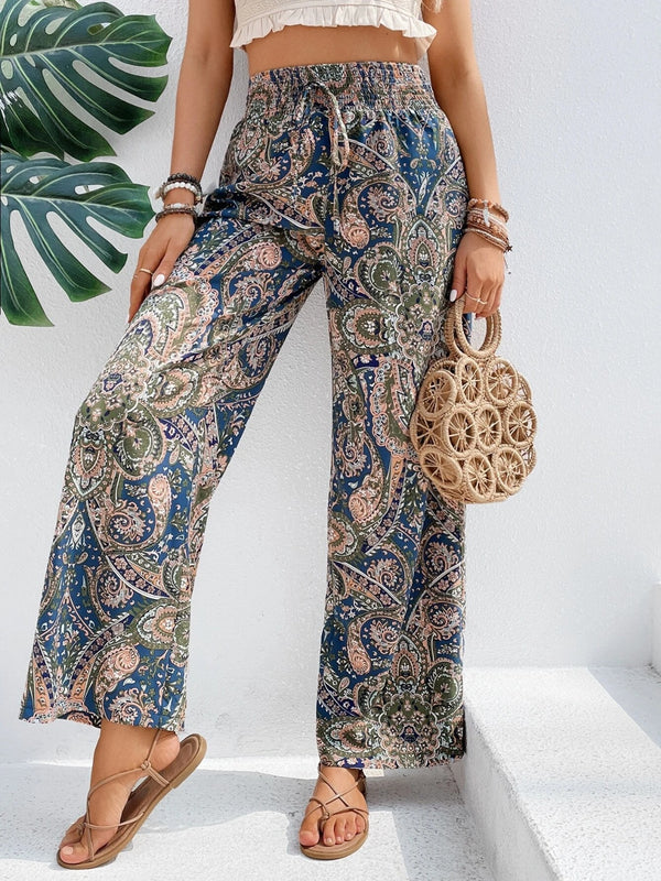 Printed Wide Leg Pants-Teresa's Fashionista LLC