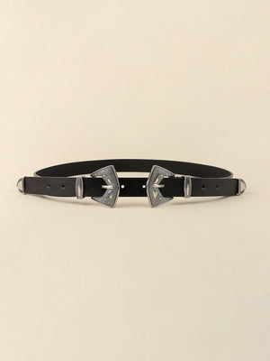 Double Buckle PU Leather Belt-Teresa's Fashionista LLC