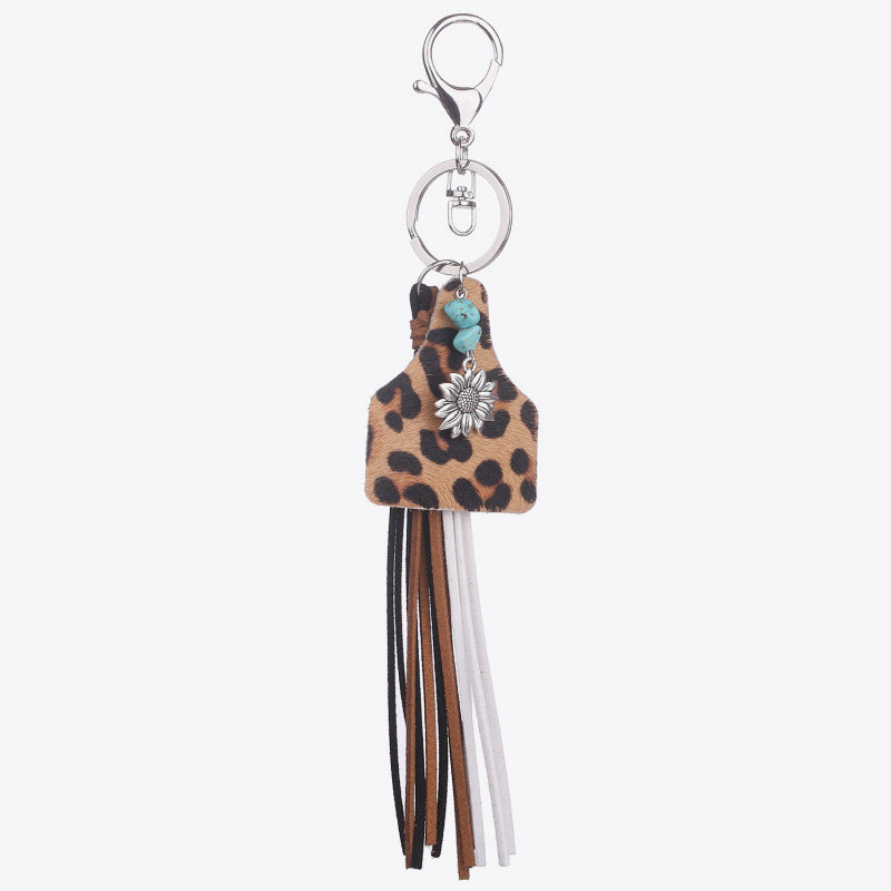 Turquoise Fringe Detail Key Chain-Teresa's Fashionista LLC