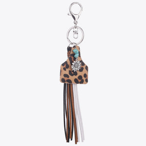 Turquoise Fringe Detail Key Chain-Teresa's Fashionista LLC