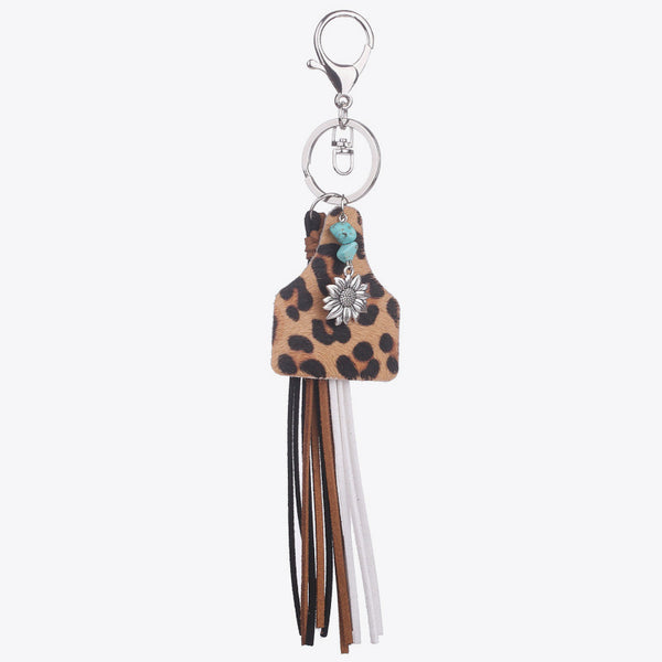 Turquoise Fringe Detail Key Chain-Teresa's Fashionista LLC