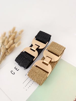 Alloy Buckle Elastic Belt-Teresa's Fashionista LLC