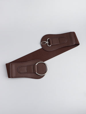 PU Elastic Wide Belt-Teresa's Fashionista LLC