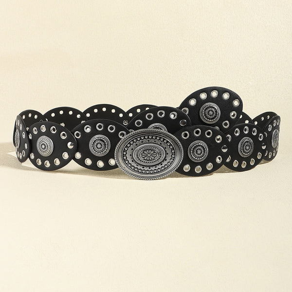 Oval PU Belt-Teresa's Fashionista LLC
