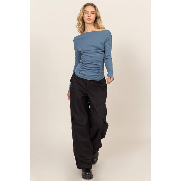 Off-The-Shoulder Ruched Top