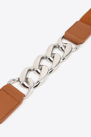 Chain Detail Elastic Belt-Teresa's Fashionista LLC