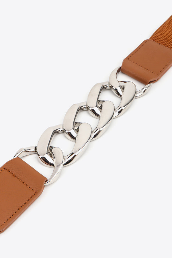 Chain Detail Elastic Belt-Teresa's Fashionista LLC