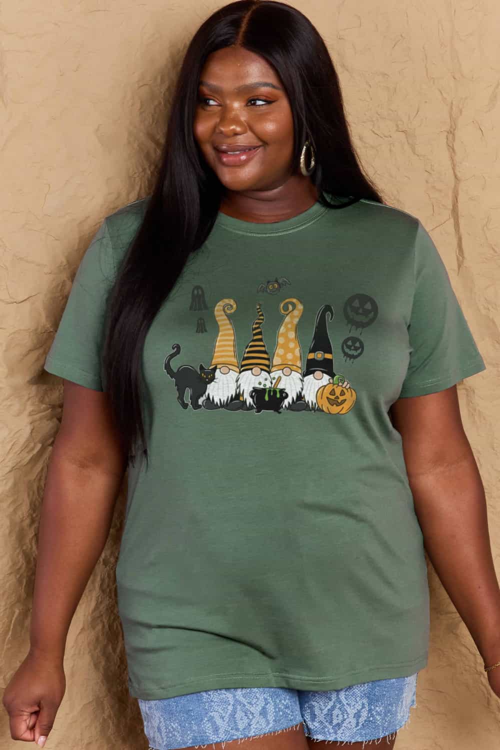 Simply Love Full Size Halloween Theme Graphic Cotton T-Shirt - Teresa's Fashionista LLC