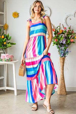 Striped Sleeveless Maxi Dress-Teresa's Fashionista LLC