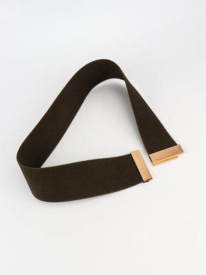 Alloy Buckle Elastic Belt-Teresa's Fashionista LLC