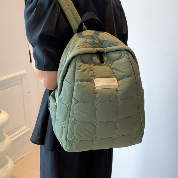 Quilted Polyester Backpack Bag-Teresa's Fashionista LLC