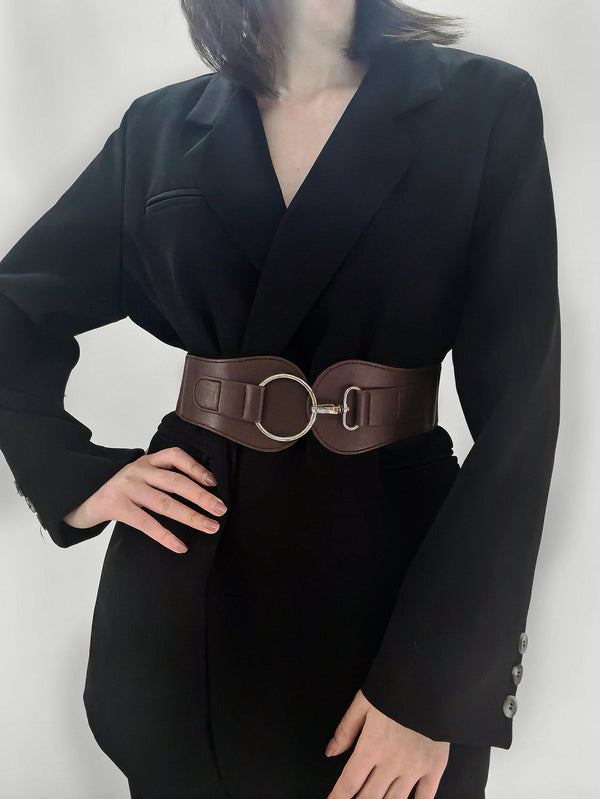 PU Elastic Wide Belt-Teresa's Fashionista LLC