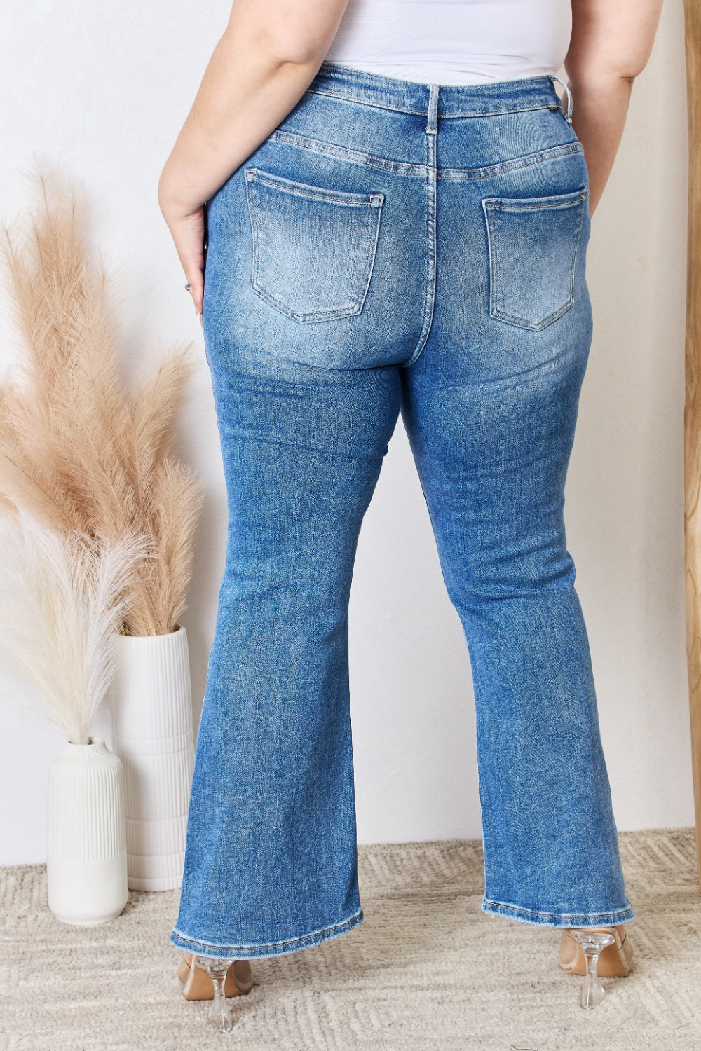 RISEN Full Size High Rise Ankle Flare Jeans - Teresa's Fashionista LLC