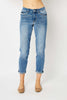 Judy Blue Full Size Cuffed Hem Slim Jeans-Teresa's Fashionista LLC