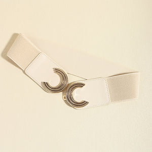 Double C Buckle Elastic Belt-Teresa's Fashionista LLC