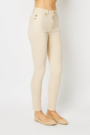 Judy Blue Full Size Garment Dyed Tummy Control Skinny Jeans-Teresa's Fashionista LLC