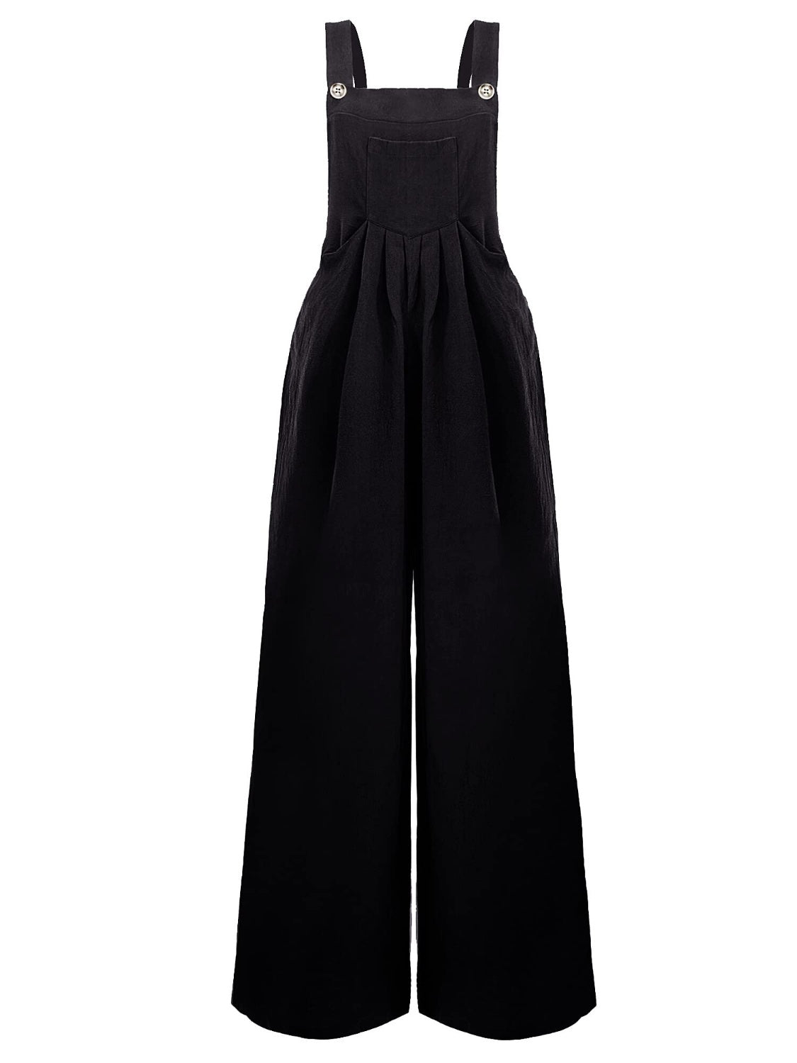 Full Size Square Neck Wide Strap Overalls - Teresa's Fashionista LLC