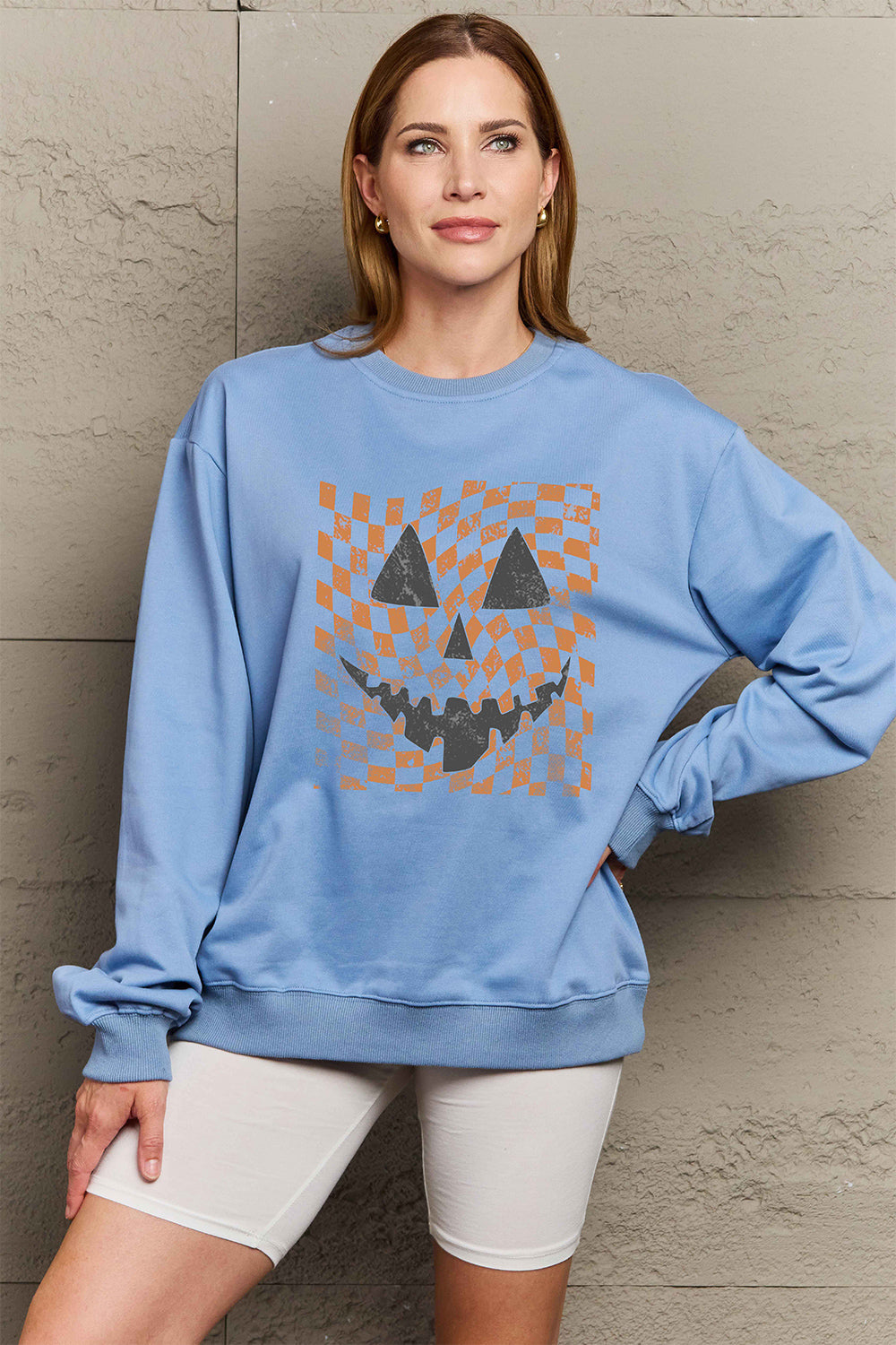 Simply Love Full Size Graphic Dropped Shoulder Sweatshirt - Teresa's Fashionista LLC