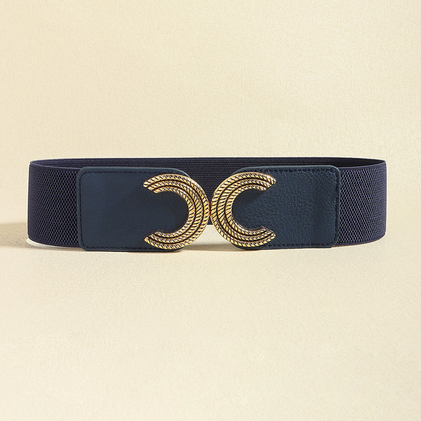 Double C Buckle Elastic Belt-Teresa's Fashionista LLC