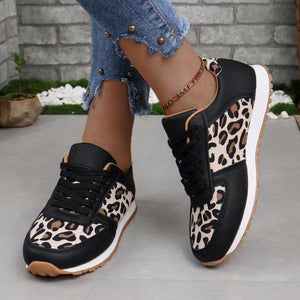 Tied Printed PU Leather Athletic-Teresa's Fashionista LLC