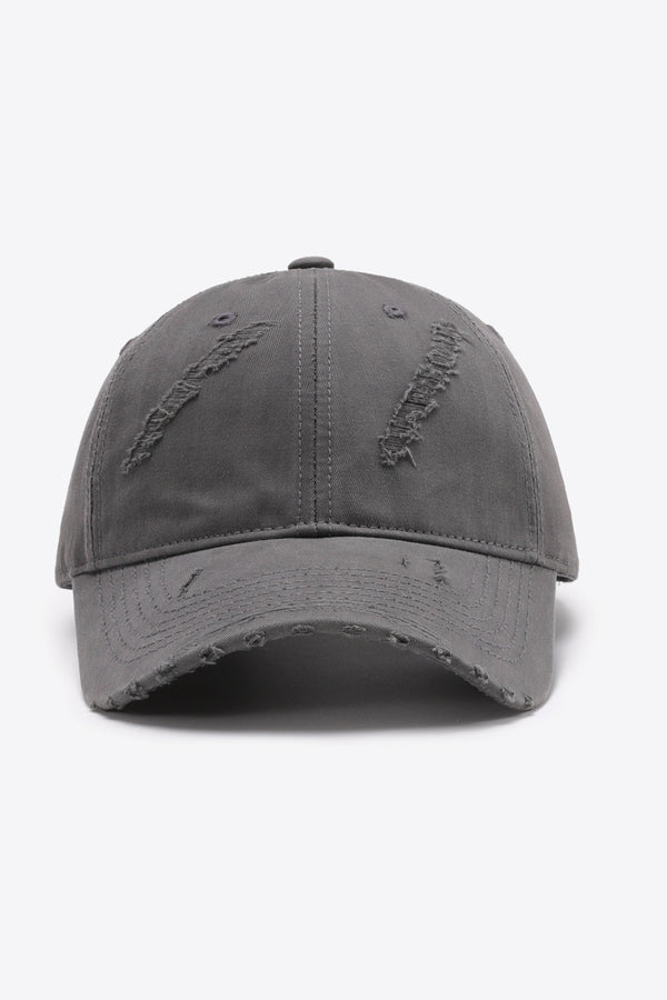Distressed Adjustable Baseball Cap-Teresa's Fashionista LLC