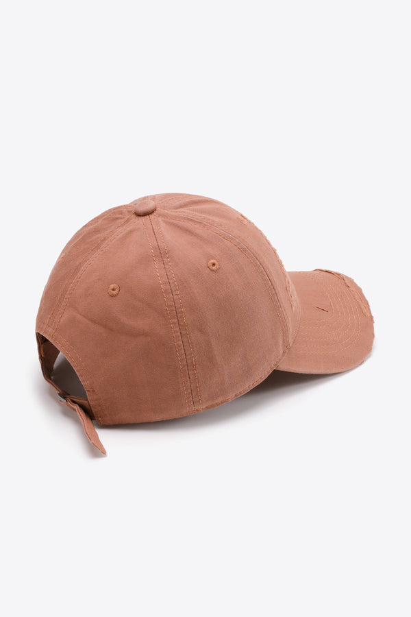 Distressed Adjustable Baseball Cap-Teresa's Fashionista LLC