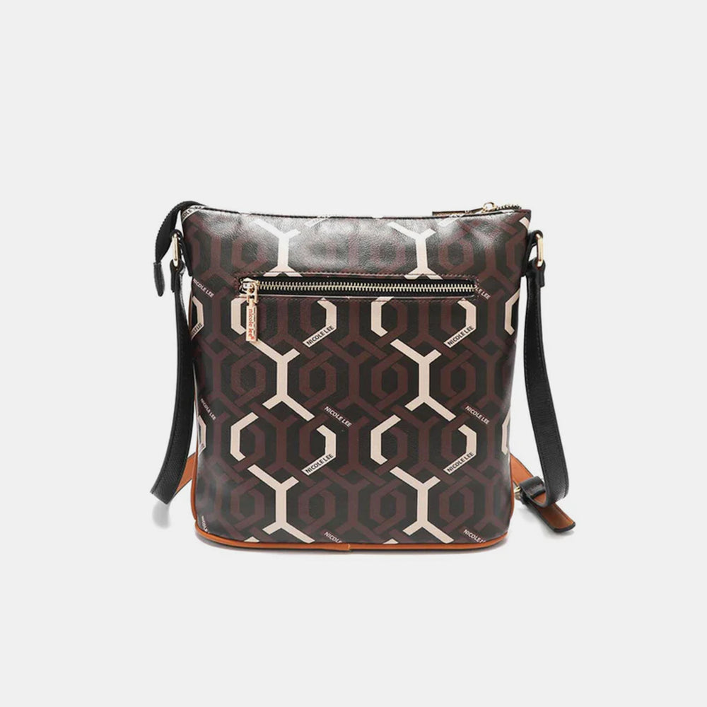 Nicole Lee USA Geometric Pattern Crossbody Bag-Teresa's Fashionista LLC