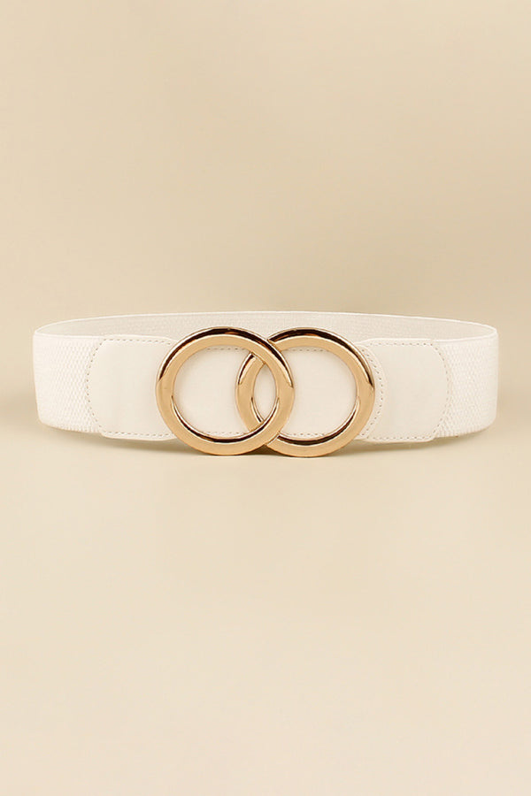 Zinc Alloy Buckle Elastic PU Belt-Teresa's Fashionista LLC