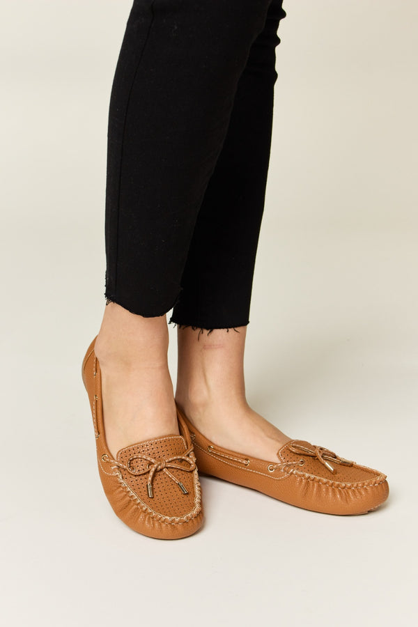 Forever Link Bow Decor Flat Loafers-Teresa's Fashionista LLC